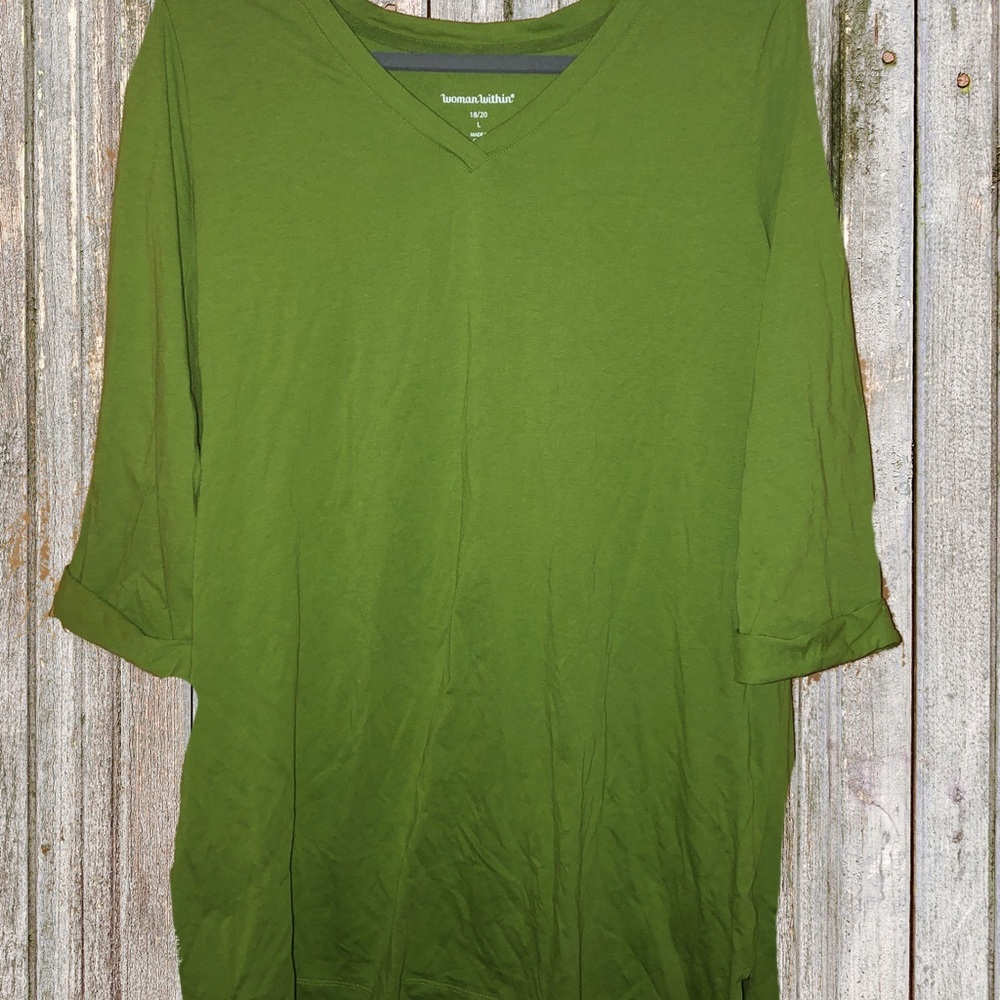 Woman within green tunic